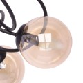 Lampa sufitowa FLORO czarna, szklane bursztynowe klosze Ø14 cm na E14 K-5127 Kaja Lighting