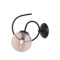 Kinkiet lampa ścienna FLORO szklany bursztynowy klosz E14 K-5128 Kaja Lighting