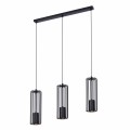 Lampa wisząca FALCON, czarne zwisy na listwie, druciane klosze na GU10 K-4931 Kaja Lighting