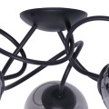 Lampa sufitowa czarna RUBI z szklanymi kulistymi kloszami Ø14cm grafit K-5116 Kaja Lighting