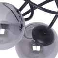 Lampa sufitowa czarna RUBI z szklanymi kulistymi kloszami Ø14cm grafit K-5116 Kaja Lighting