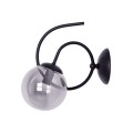 Kinkiet ścienny RUBI na E14, szklany grafitowy klosz K-5118 Kaja Lighting
