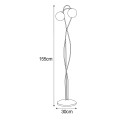 Lampa podłogowa na E14 grafitowa z dwoma kloszami RUBI K-5119 Kaja Lighting