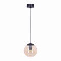 Lampa wisząca DELTA z bursztynowym szklanym kloszem, ma E14 K-5160 Kaja Lighting