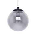 Lampa wisząca GAMMA, szklany grafitowy pojedynczy klosz Ø14 cm na E14 K-5165 Kaja Lighting