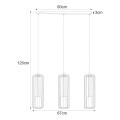 Lampa wisząca FALCON, czarne zwisy na listwie, druciane klosze na GU10 K-4931 Kaja Lighting