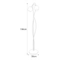 Lampa stojąca SARA czarna, 156 cm, grafitowe szklane klosze K-5198 Kaja Lighting