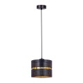 Lampa wisząca czarna z dwuczęściowym abażurem z serii ZIMBO K-5220 Kaja Lighting