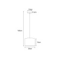 Lampa wisząca czarna z dwuczęściowym abażurem z serii ZIMBO K-5220 Kaja Lighting