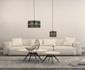 Lampa wisząca ZIMBO na E27 z abażurem w kolorze czarno-złotym K-5221 Kaja Lighting