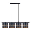 Lampa wisząca czarna ZIMBO, listwa sufitowa, cztery abażury K-5223 Kaja Lighting