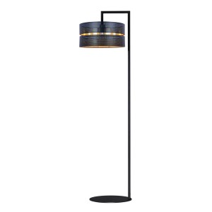 Lampa podłogowa czarna z dekoracyjnym abażurem z serii ZIMBO K-5225 Kaja Lighting