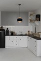 Lampa wisząca GATO na E27, czarno beżowy abażur K-5230 Kaja Lighting