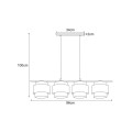 Lampa wisząca GATO z podwójnymi abażurami nad stół do jadalni, na E27 K-5233 Kaja Lighting