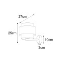 Kinkiet w stylu boho GATO, podwójny abażur E27 czarno-beżowy K-5234 Kaja Lighting
