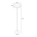 Lampa podłogowa na E27 czarna  z podwójnym abażurem GATO K-5235 Kaja Lighting