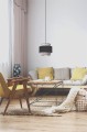 Lampa wisząca ETELA , podwójny czarno szary klosz na E27 do salonu K-5170 Kaja Lighting