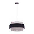 Lampa wisząca ETELA klasyczny styl podwójny klosz czarno-szary K-5171  Kaja Lighting