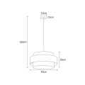Lampa wisząca ETELA klasyczny styl podwójny klosz czarno-szary K-5171  Kaja Lighting