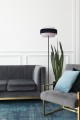 Lampa stojąca ETELA w stylowych czarno-szarych kolorach z abażurem, żarówka E27 K-5175 Kaja Lighting