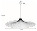 Lampa designerska druciana z szerokim kloszem z serii DOT KP-09 Kaja Lighting