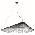 Żyrandol druciany PEAK nad stół, czarny z gwintem E27 do nowoczesnych wnętrz KP-10 Kaja Lighting