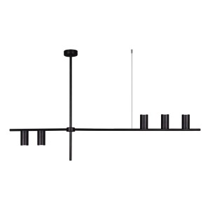 Lampa wisząca ROCCO, niebanalna nowoczesna konstrukcja nad blat, czarna gwint GU10 K-4755 Kaja Lighting