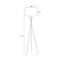 Lampa podłogowa REMI BLACK trójnóg w minimalistycznym wydaniu na E27 K-4353 Kaja Lighting