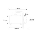 Lampa ścienna kinkiet SIMONE BLACK do holu z abażurem na E27 czarny K-4324 Kaja Lighting