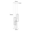 Lampa wisząca czarno-złota na okrągłej podsufitce z serii GABIA K-4937 Kaja Lighting