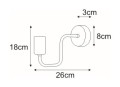 Kinkiet ścienny PEKA biały, z odsłonięta żarówką na gwint E27 K-4043 Kaja Lighting