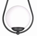 Lampa wisząca NEVE BLACK z szklanymi białymi kulami kloszami K-4771 Kaja Lighting