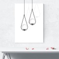 Lampa wisząca NEVE BLACK z szklanymi białymi kulami kloszami K-4771 Kaja Lighting