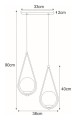 Lampa wisząca NEVE BLACK z szklanymi białymi kulami kloszami K-4771 Kaja Lighting