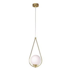 Lampa wisząca w kształcie łezki NEVE GOLD z szklanym kloszem, gwint E14 K-4775 Kaja Lighting