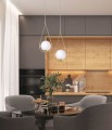 Lampa wisząca designerska elegancka do jadalni z serii NEVE GOLD K-4776 Kaja Lighting