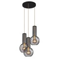 Lampa wisząca ARVI BLACK, druciane klosze na E27, czarno- złota K-4522 Kaja Lighting