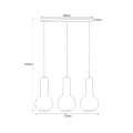 Lampa wisząca  ARVI czarna, metalowe klatkowe klosze na E27 nad wyspę kuchenną K-4521 Kaja Lighting