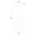 Lampa wisząca biało-złota, druciana do sypialni z serii ARVI WHITE K-4527 Kaja Lighting