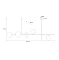Lampa sufitowa VUELTA czarna, szklane klosze Ø16 cm, gwint E27 K-4735 Kaja Lighting