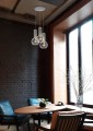 Lampa wisząca biało-złota, druciana do sypialni z serii ARVI WHITE K-4527 Kaja Lighting