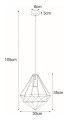 Lampa wiszącą MARKO, druciany geometryczny klosz w kolorze czarnym na E27 K-4000 Kaja Lighting