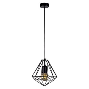 Lampa wisząca MARKO, nowoczesny druciany czarny klosz, do oświetlenia jadalni K-4018 Kaja Lighting