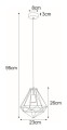 Lampa wisząca MARKO, nowoczesny druciany czarny klosz, do oświetlenia jadalni K-4018 Kaja Lighting