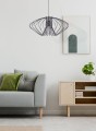 Lampa wisząca dekoracyjna do salonu czarna druciana z serii TIZI K-3407 CZARNY Kaja Lighting