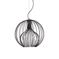 Lampa wisząca TORI czarna, elegancki klosz - druciana klatka na E27 K-3405 CZARNY Kaja Lighting