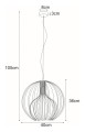 Lampa wisząca TORI czarna, elegancki klosz - druciana klatka na E27 K-3405 CZARNY Kaja Lighting