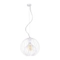 Lampa wisząca TORI biała, druciana klatka klosz na E27 K-3405 BIAŁY Kaja Lighting