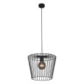 Lampa wisząca SOUL BLACK z drucianym koszykiem w kolorze czarnym do jadalni, gwint E27 K-4641 Kaja Lighting