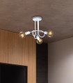 Lampa sufitowa nowoczesna DEZE, biała, zakręcone ramiona na E27 K-3610 Kaja Lighting